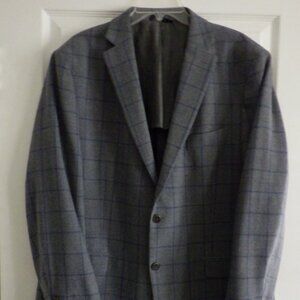 Michael Kors Men's Blazer Sport Coat Jacket Size XL Grey Blue Window Pane